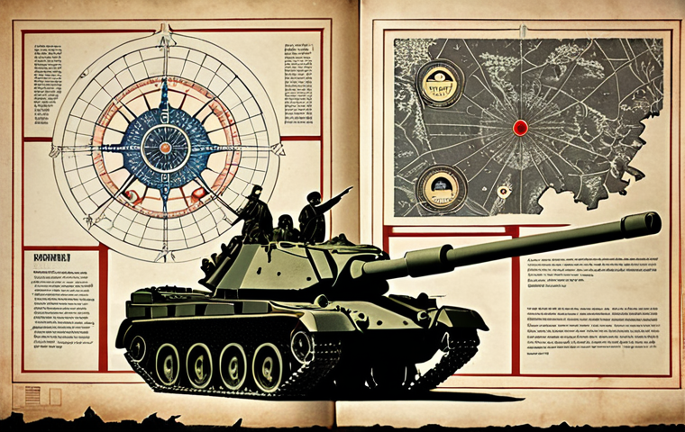 "A conceptual visual representing the profound historical and cultural depth of Russian military vocabulary. Ancient Cyrillic scripts and historical battle maps subtly blend into modern military symbols and strategic concepts like 'Maskirovka' (deception) and 'Operational Depth'. The image features elements evoking Russian folklore, such as a silhouette of a Bogatyr, intertwined with the abstract forms of modern military hardware, illustrating the enduring legacy and philosophical underpinnings of the language through centuries. The aesthetic is rich, historical, and symbolic, emphasizing evolution and hidden meanings."