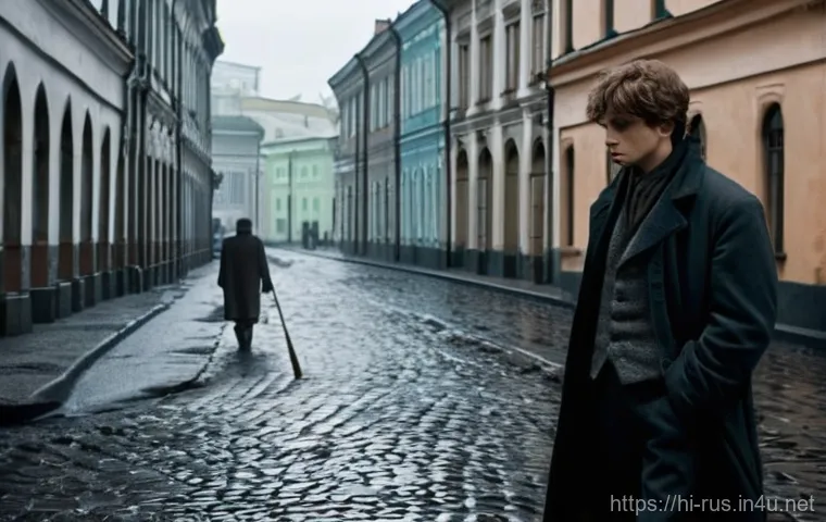 러시아어 원서 읽기 추천 - **Dostoevsky's Psychological Depth - "Raskolnikov's Torment"**
    "A young man with disheveled brow...