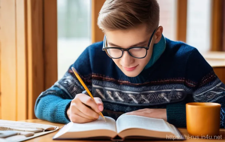 러시아어 형용사 변화 - **Prompt 1: Navigating the Labyrinth of Russian Adjectives**
    A determined young adult student, g...