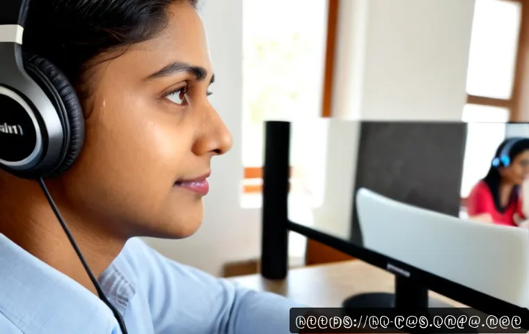 러시아어 발음 교정 - Photorealistic close-up of a Hindi-speaking Indian adult practicing Russian pronunciation with wirel...
